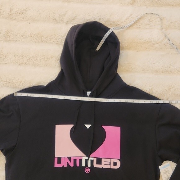 Designs Untitled UNTITLED Heart Hoodie Pullover long sleeve XL black multicolor - Picture 8 of 13